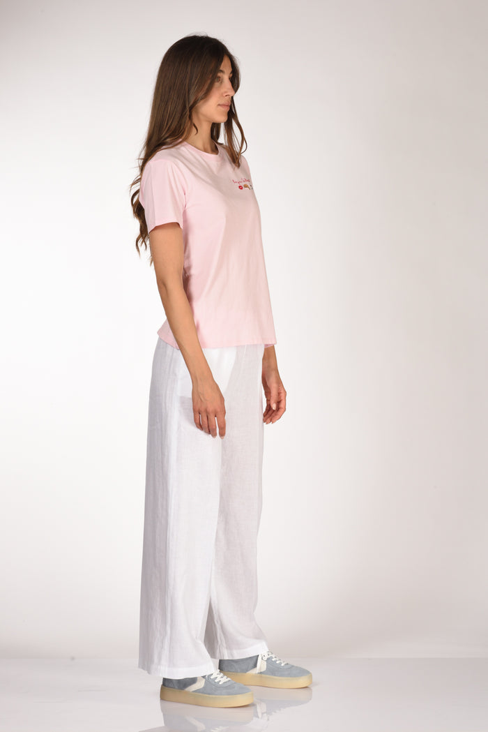 Mc2 Saint Barth Tshirt Emilie Rosa/bianco Donna - 4