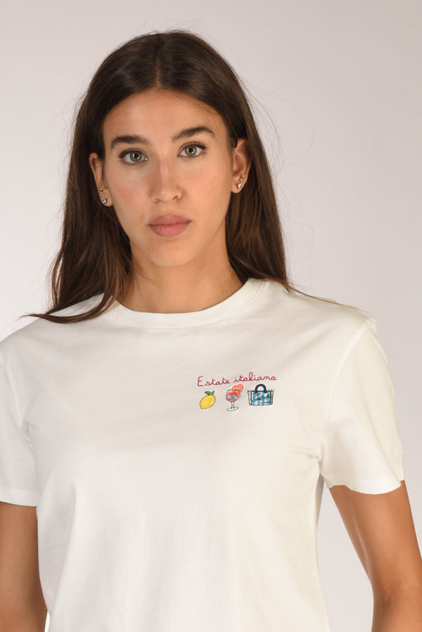 Mc2 Saint Barth Tshirt Emilie Bianco Donna