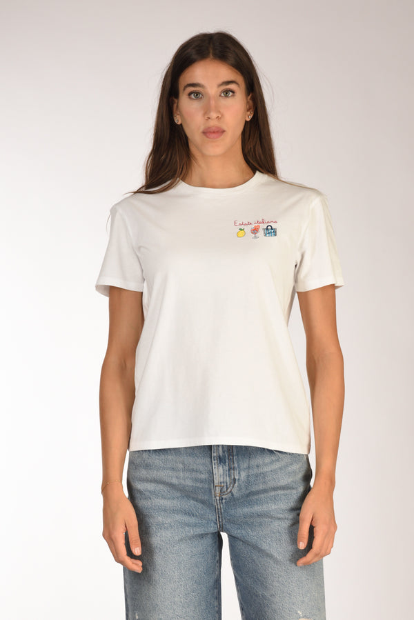 Mc2 Saint Barth Tshirt Emilie Bianco Donna-2