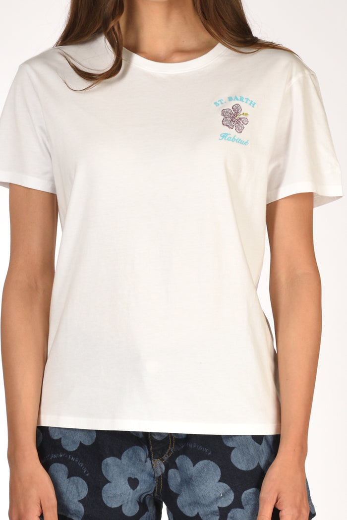Mc2 Saint Barth Tshirt Emilie Bianco Donna - 3