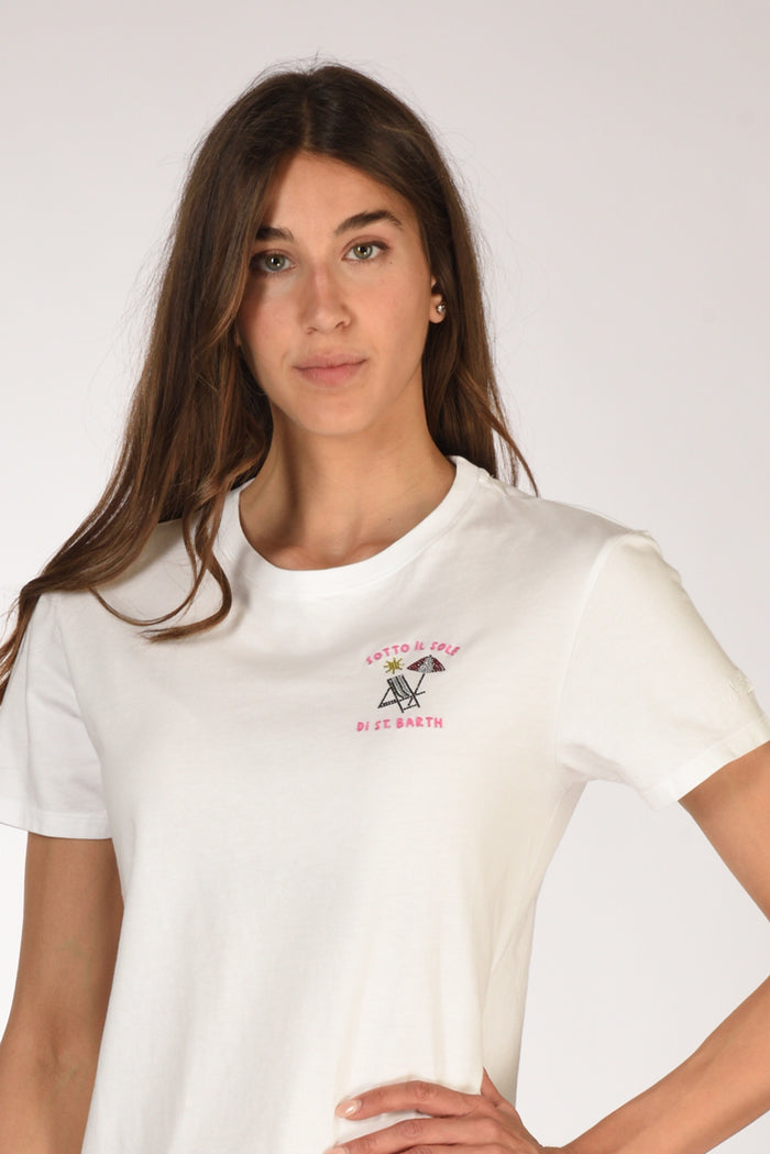 Mc2 Saint Barth Tshirt Emilie Bianco Donna - 1