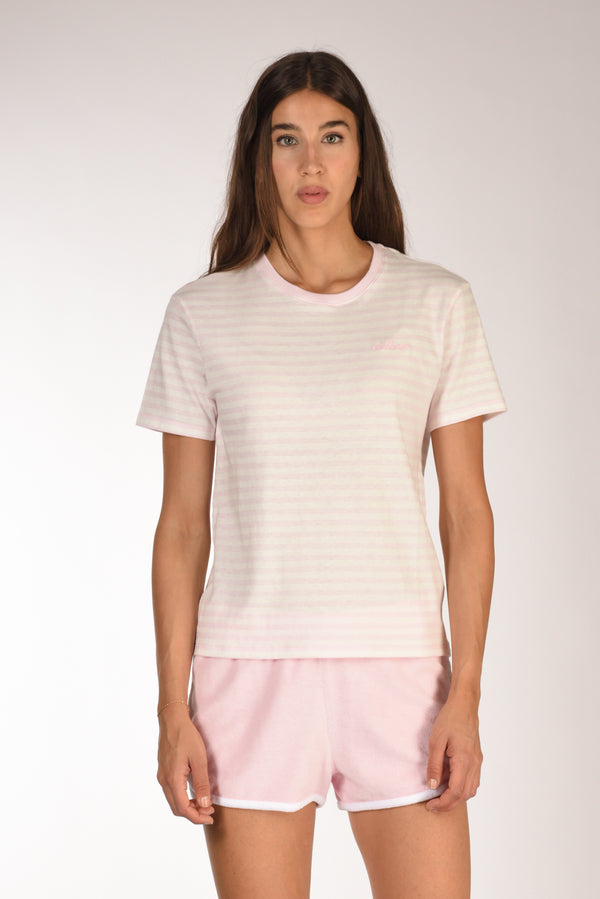 Mc2 Saint Barth Tshirt Emilie Rosa/bianco Donna-2
