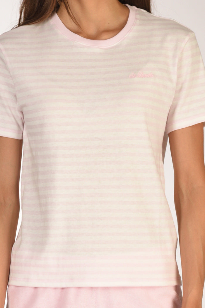Mc2 Saint Barth Tshirt Emilie Rosa/bianco Donna - 3