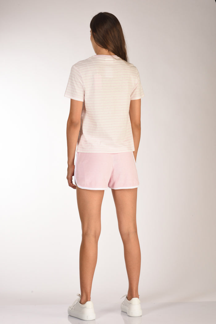 Mc2 Saint Barth Tshirt Emilie Rosa/bianco Donna - 5
