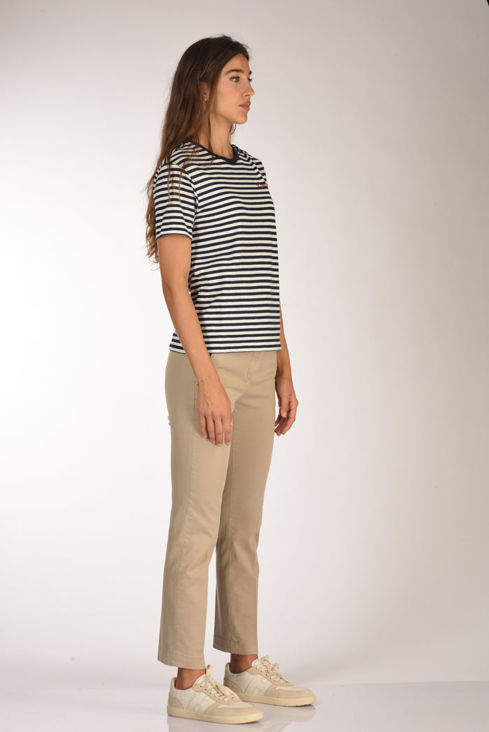 Mc2 Saint Barth Tshirt Emilie Blu/bianco Donna - 4