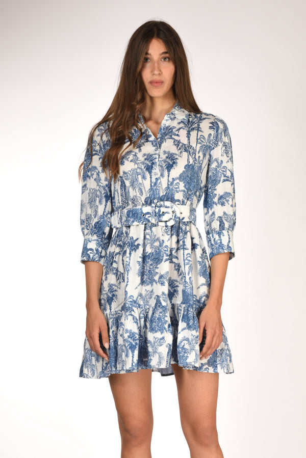 Mc2 Saint Barth Abito Daisi Bianco/blu Donna-2