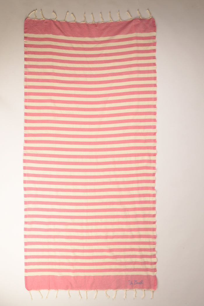 Mc2 Saint Barth Telo Mare Foutas Rosa/bianco Donna - 1