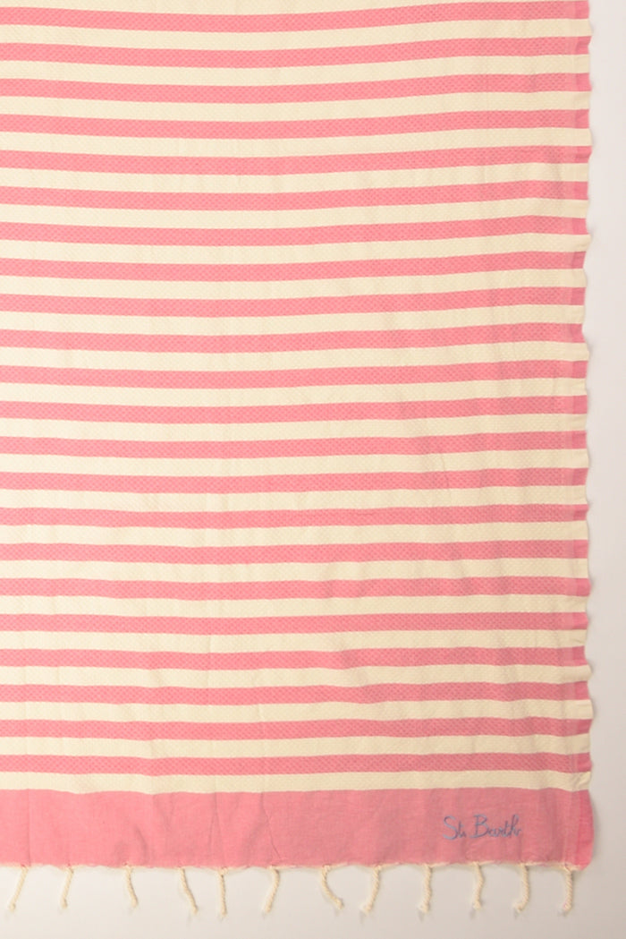 Mc2 Saint Barth Telo Mare Foutas Rosa/bianco Donna - 2