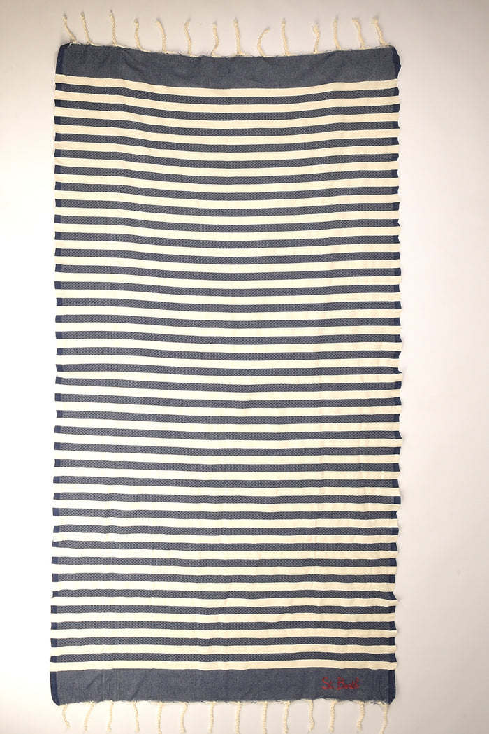 Mc2 Saint Barth Telo Mare Foutas Blu/bianco Donna - 1