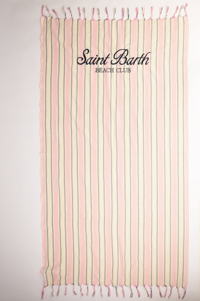 Mc2 Saint Barth Telo Mare Foutas Rosa/bianco Donna - 1