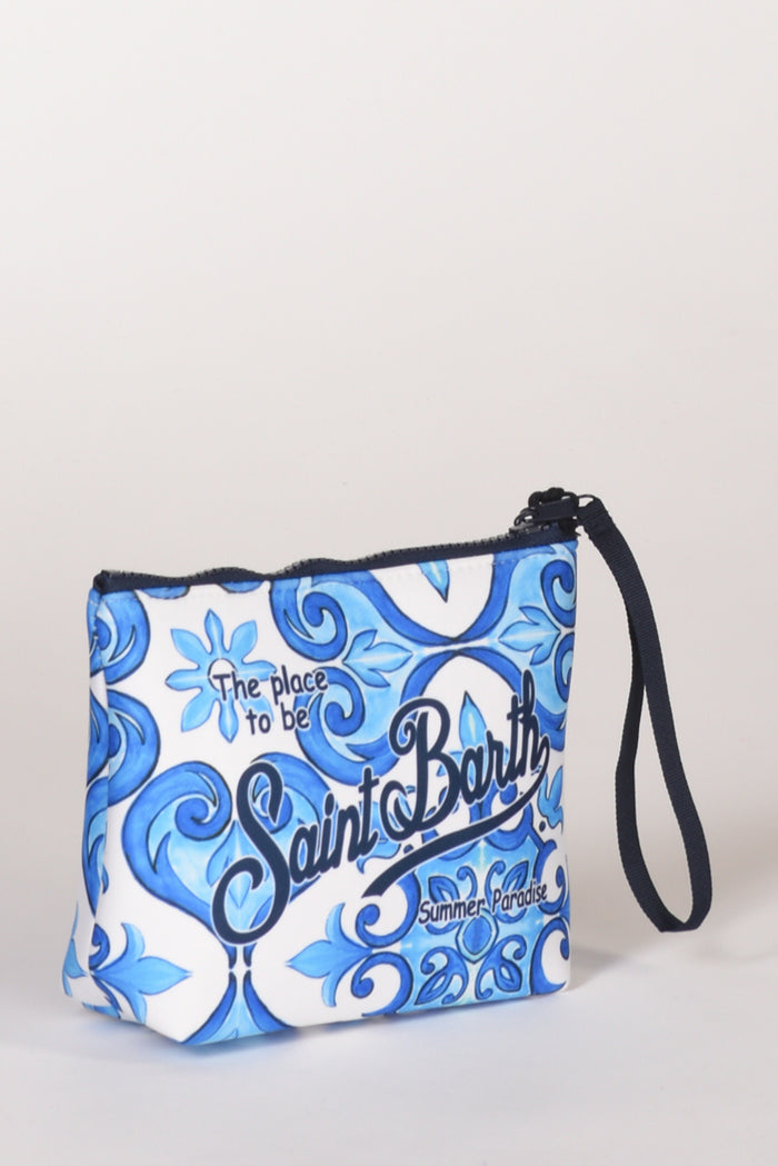 Mc2 Saint Barth Pochette Aline Bianco/azzurro/blu Donna - 4