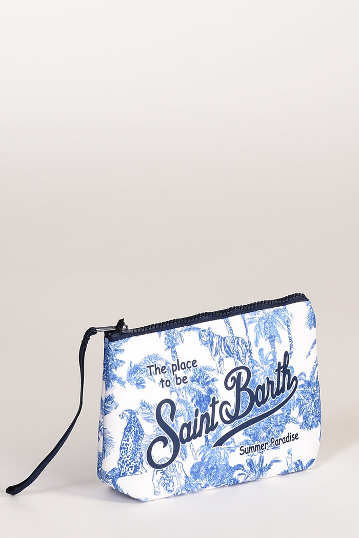 Mc2 Saint Barth Pochette Aline Bianco/blu Chiaro Donna - 3