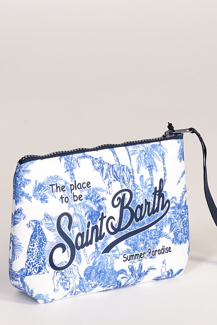 Mc2 Saint Barth Pochette Aline Bianco/blu Chiaro Donna - 4