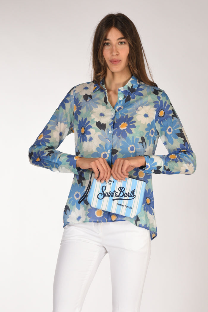 Mc2 Saint Barth Pochette Aline Azzurro/bianco/verde Donna - 2