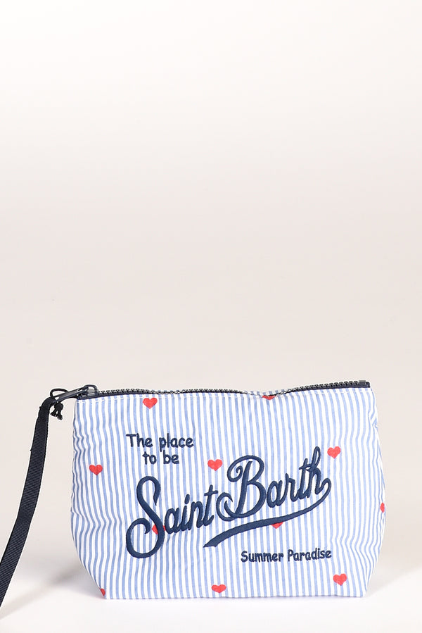 Mc2 Saint Barth Pochette Aline Azzurro/bianco Donna