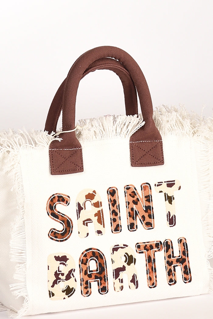 Mc2 Saint Barth Borsa Colette Bianco/marrone Donna - 4