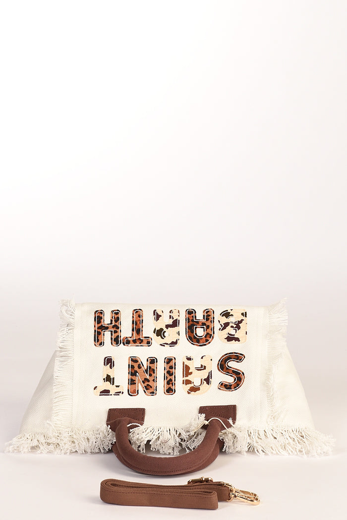Mc2 Saint Barth Borsa Colette Bianco/marrone Donna - 7