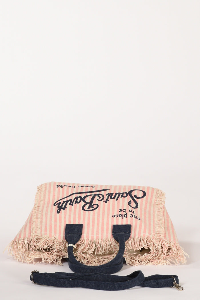 Mc2 Saint Barth Borsa Colette Rosa/bianco Donna - 6