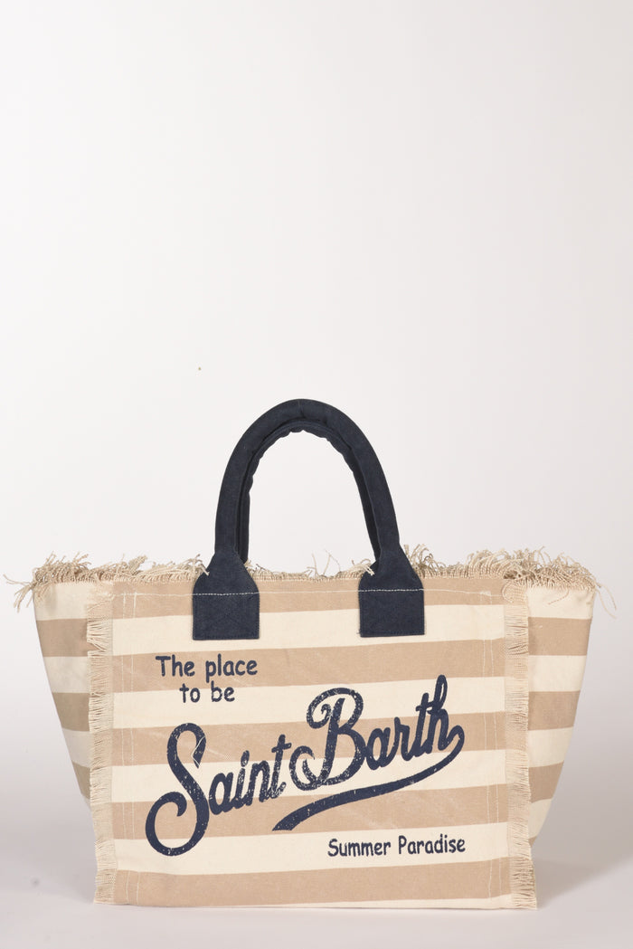 Mc2 Saint Barth Borsa Vanity Beige/bianco/blu Donna - 1