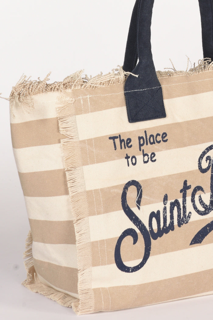 Mc2 Saint Barth Borsa Vanity Beige/bianco/blu Donna - 3