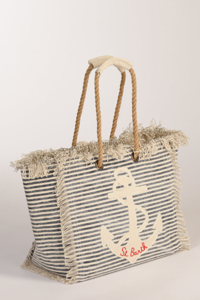Mc2 Saint Barth Borsa Beach Bag Blu/bianco Donna - 2
