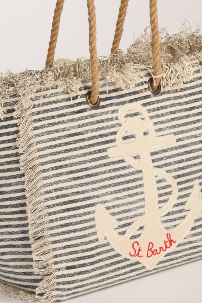 Mc2 Saint Barth Borsa Beach Bag Blu/bianco Donna - 3