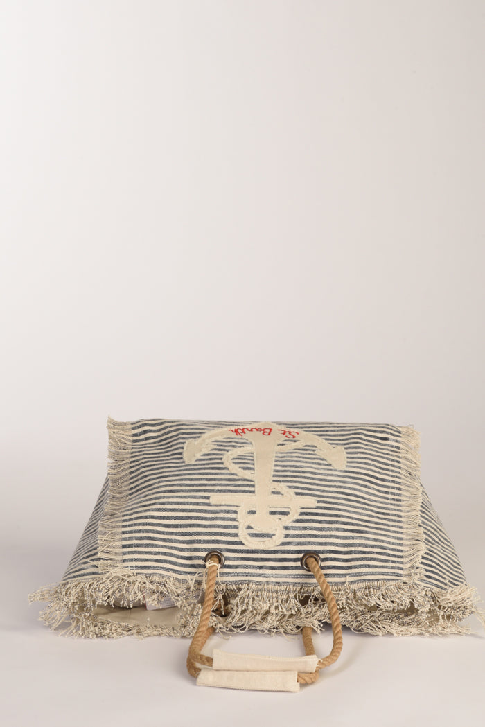Mc2 Saint Barth Borsa Beach Bag Blu/bianco Donna - 5