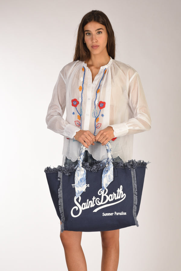 Mc2 Saint Barth Borsa Vanity Blu/bianco Donna-2