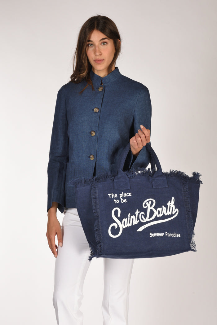 Mc2 Saint Barth Borsa Vanity Blu Donna - 2