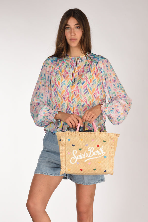 Mc2 Saint Barth Borsa Colette Beige/rosa/multicolor Donna-2