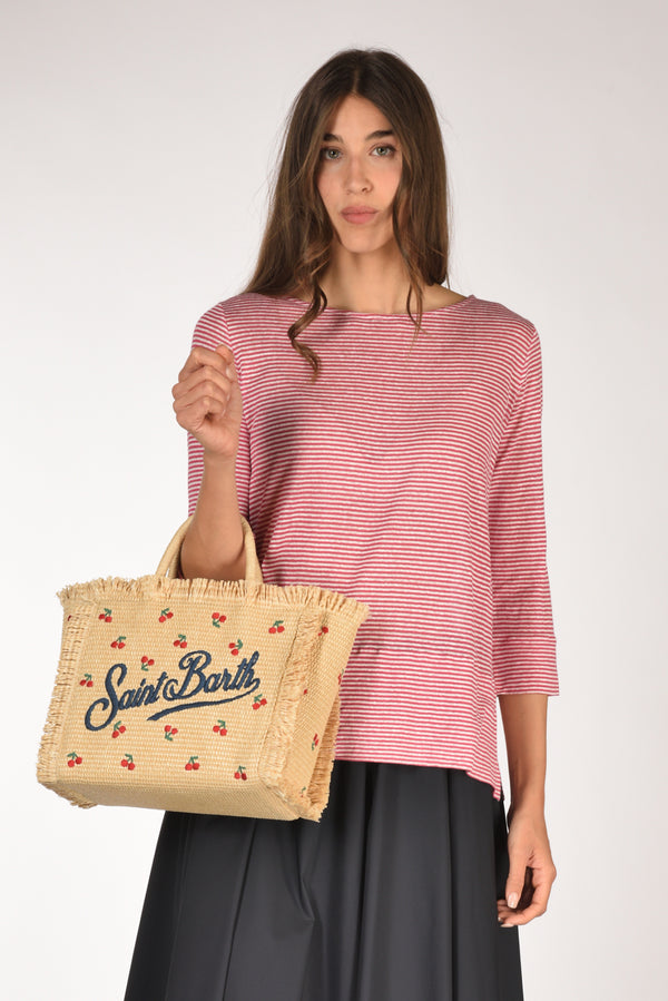 Mc2 Saint Barth Borsa Colette Beige/rosso/verde Donna-2