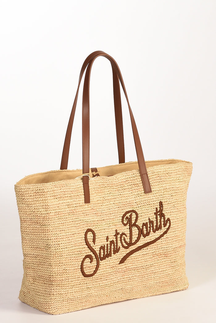 Mc2 Saint Barth Borsa Raffia Beige Chiaro/beige Donna - 3