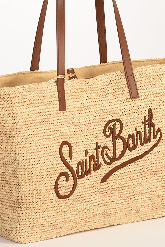 Mc2 Saint Barth Borsa Raffia Beige Chiaro/beige Donna - 4