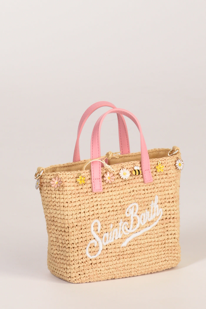 Mc2 Saint Barth Borsa Raffia Beige/rosa Donna - 3