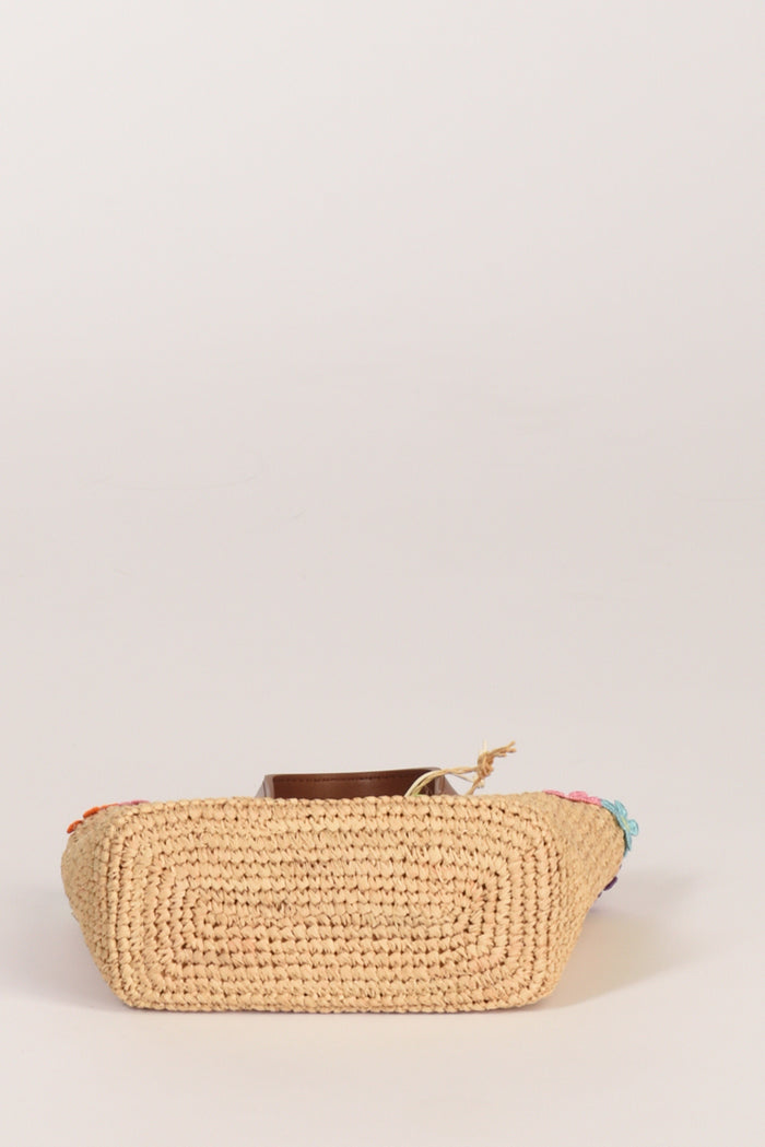 Mc2 Saint Barth Borsa Raffia Beige/rosa/marrone Donna - 6