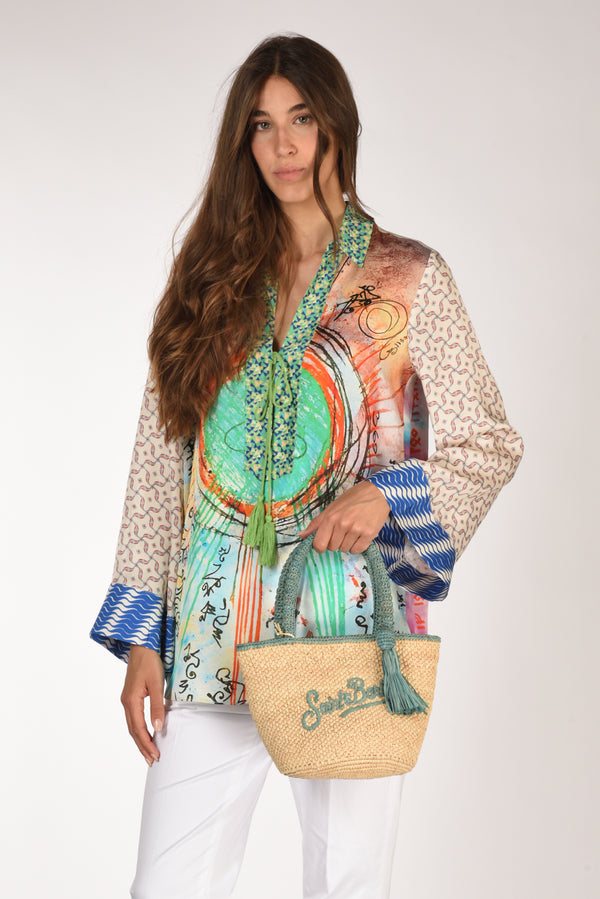 Mc2 Saint Barth Borsa Marcy Beige/azzurro Donna-2