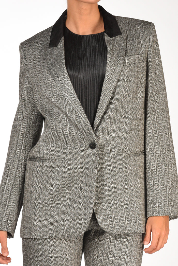 Forte Forte Blazer Chevron Bianco/nero Donna - 3