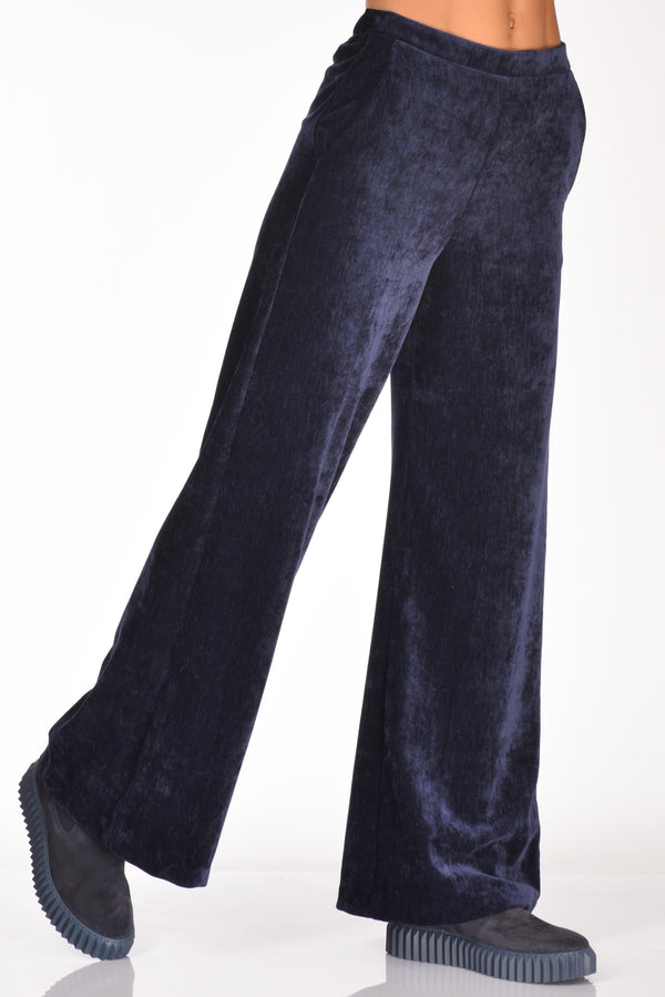 Forte Forte Pantalone Velvet Blu Donna