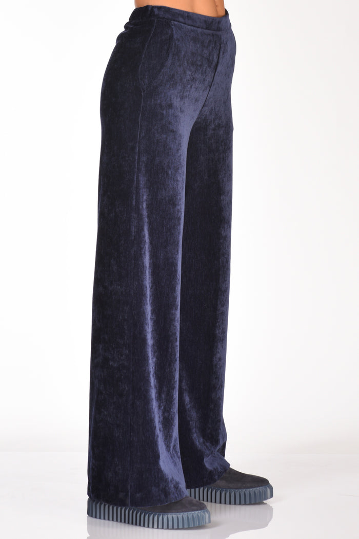 Forte Forte Pantalone Velvet Blu Donna - 4