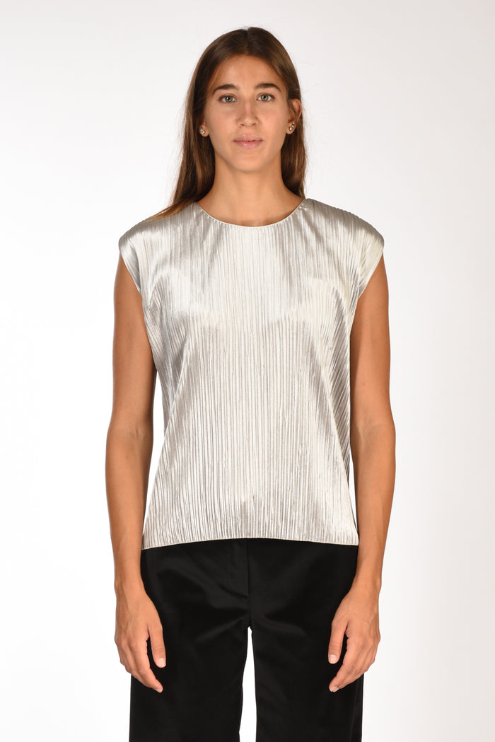Forte Forte Top Velvet Grigio Donna - 2