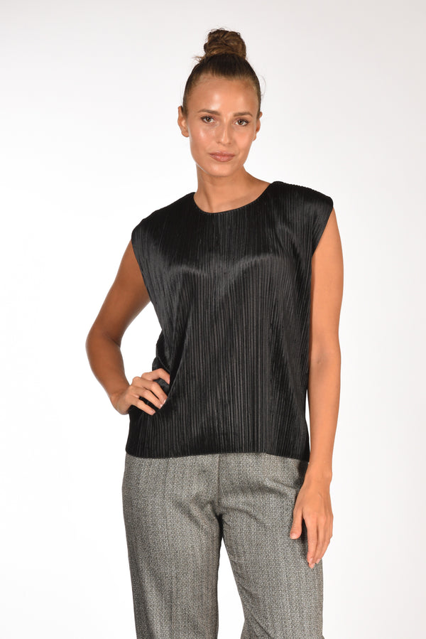 Forte Forte Top Velvet Nero Donna