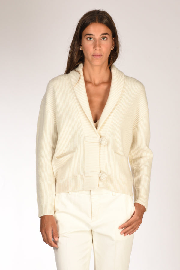 Forte Forte Maglia Cardigan Bianco Donna