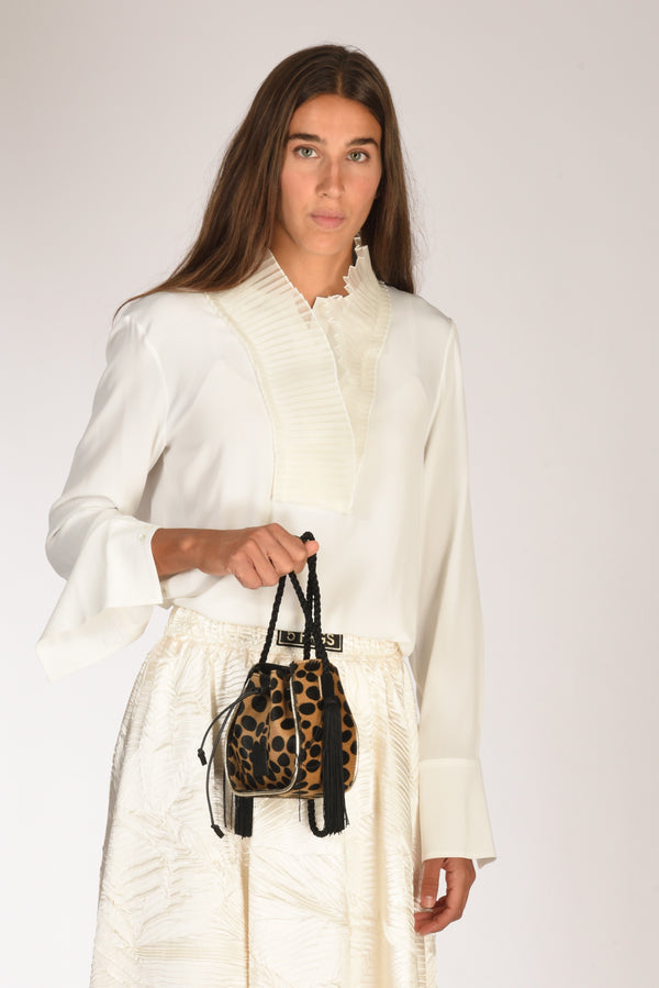 Forte Forte Borsa My Pepita Beige/nero Donna-2
