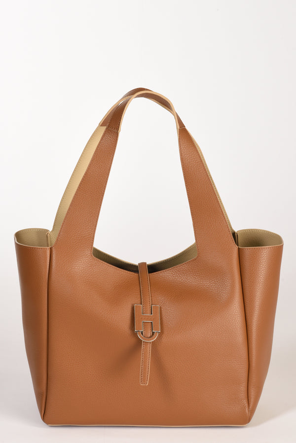 Hogan Shopping Bag H01x Beige Cuoio Donna