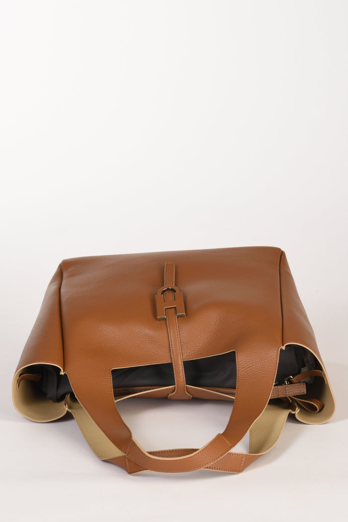Hogan Shopping Bag H01x Beige Cuoio Donna - 5