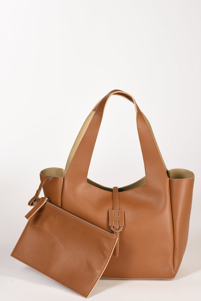 Hogan Shopping Bag H01x Beige Cuoio Donna - 7