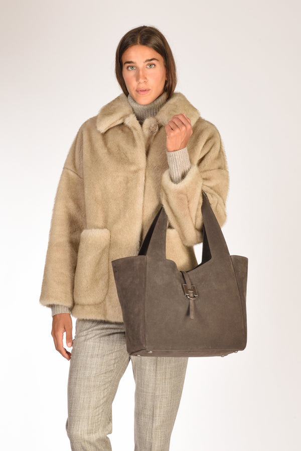 Hogan Shopping Bag H01x Marrone Donna-2