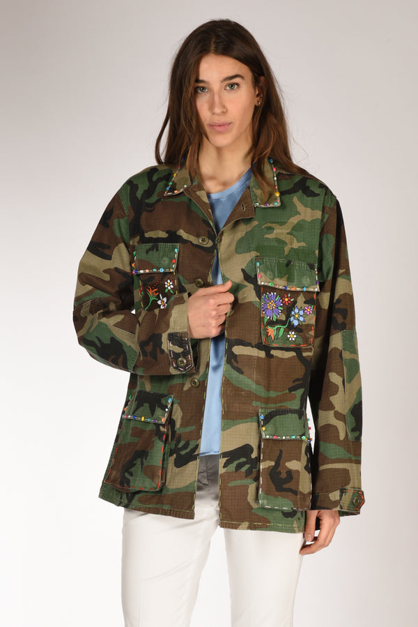 Gabriele Bellini Giacca Mimetica Verde/multicolor Donna
