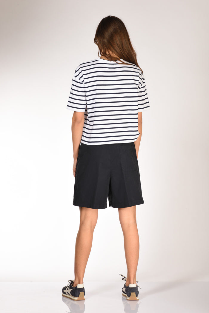 Allude Maglia Rigata Bianco/blu Donna - 5