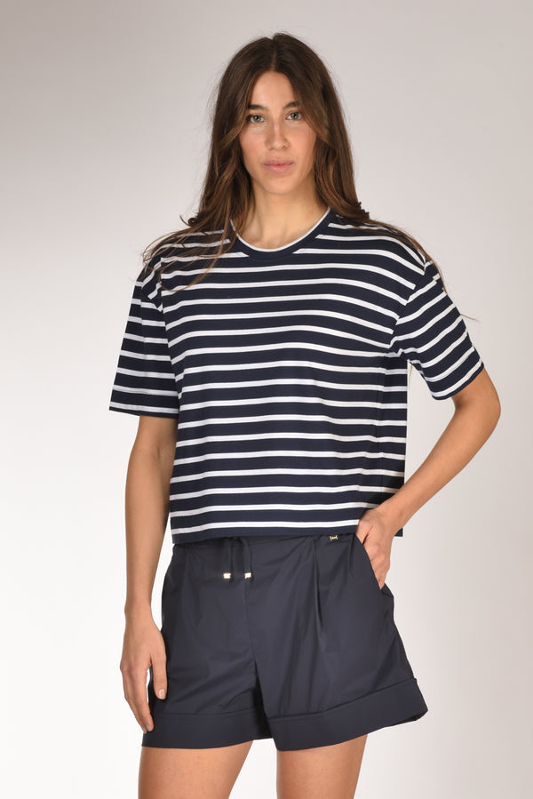 Allude Maglia Rigata Blu/bianco Donna